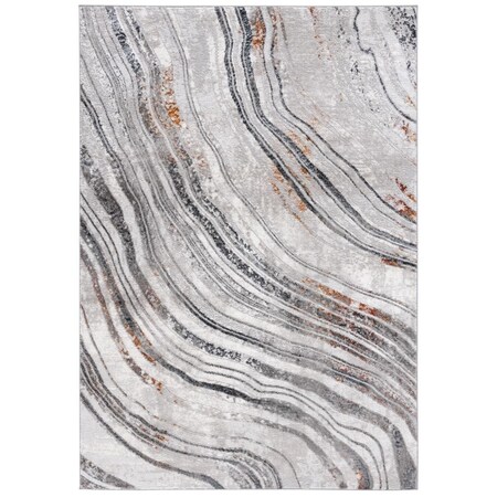 Safavieh 8 x 10 ft. Meadow 500 Contemporary Rectangle Area Rug Light Grey & Black MDW548F-8